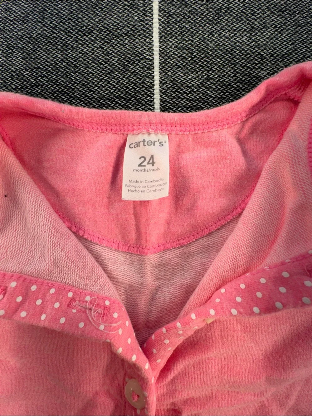 Kids—Carter's Coral Pink Button-Front Knit Cardigan